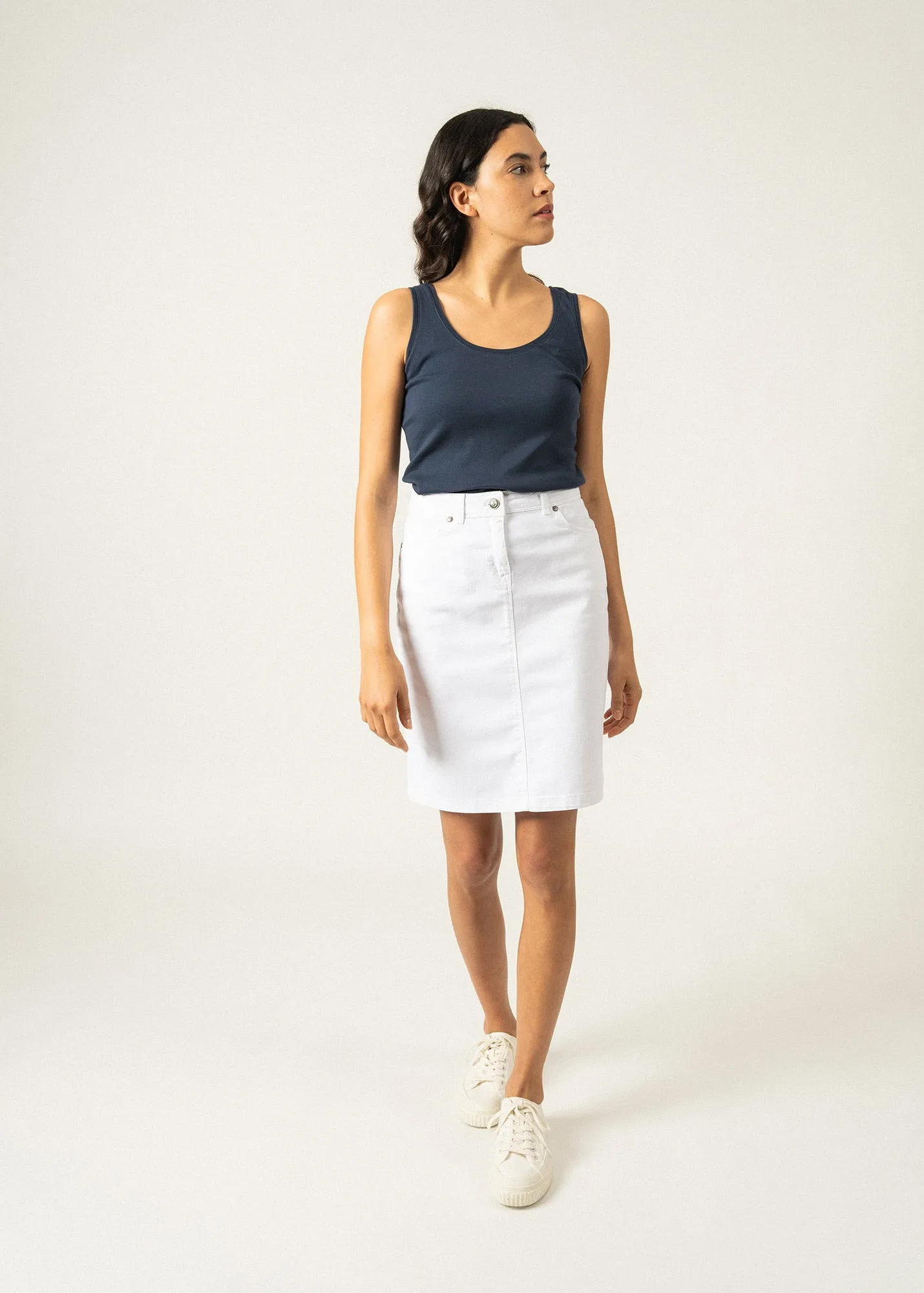 Jupe Elfy - en denim (BLANC)