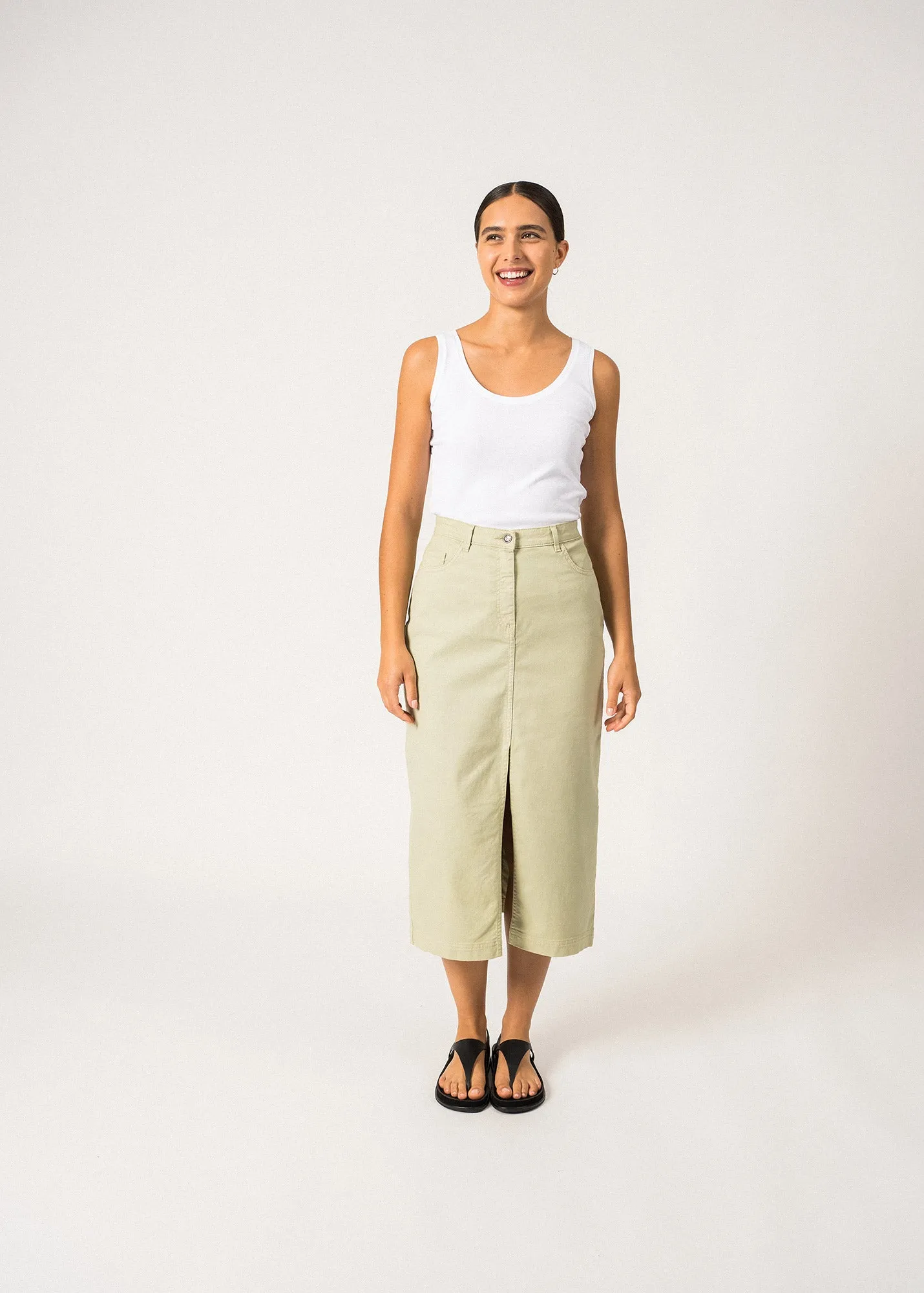 Jupe longue Julia - en coton (AMANDIER)