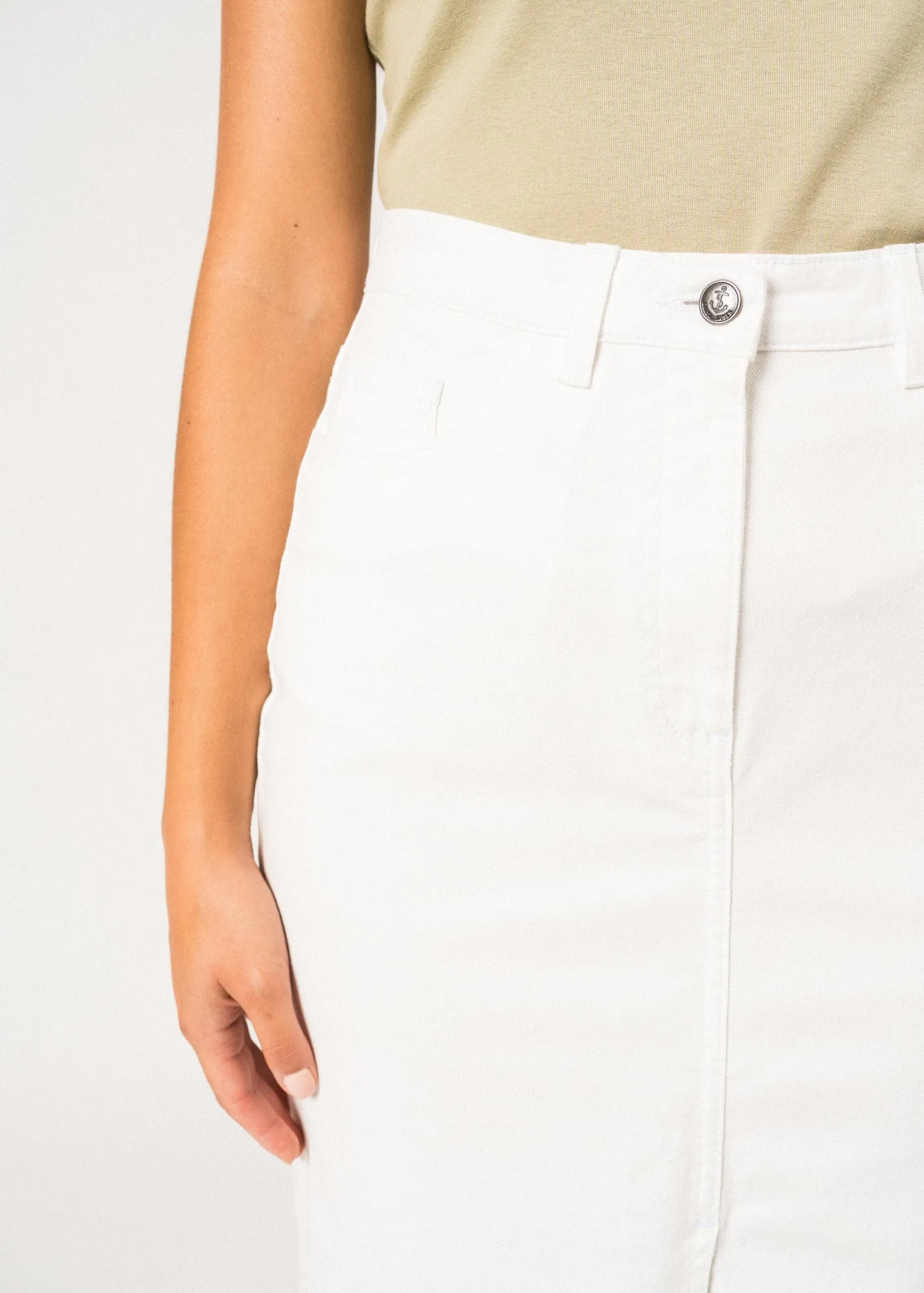 Jupe longue Julia - en coton (BLANC)