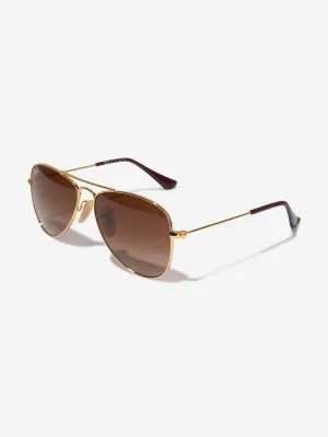 Kids Aviator Sunglasses in Gold