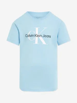 Kids CK Monogram T-Shirt in Blue