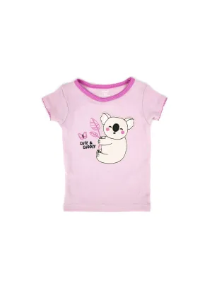 Kids Girl Graphic Embroidered Top,Light Purple