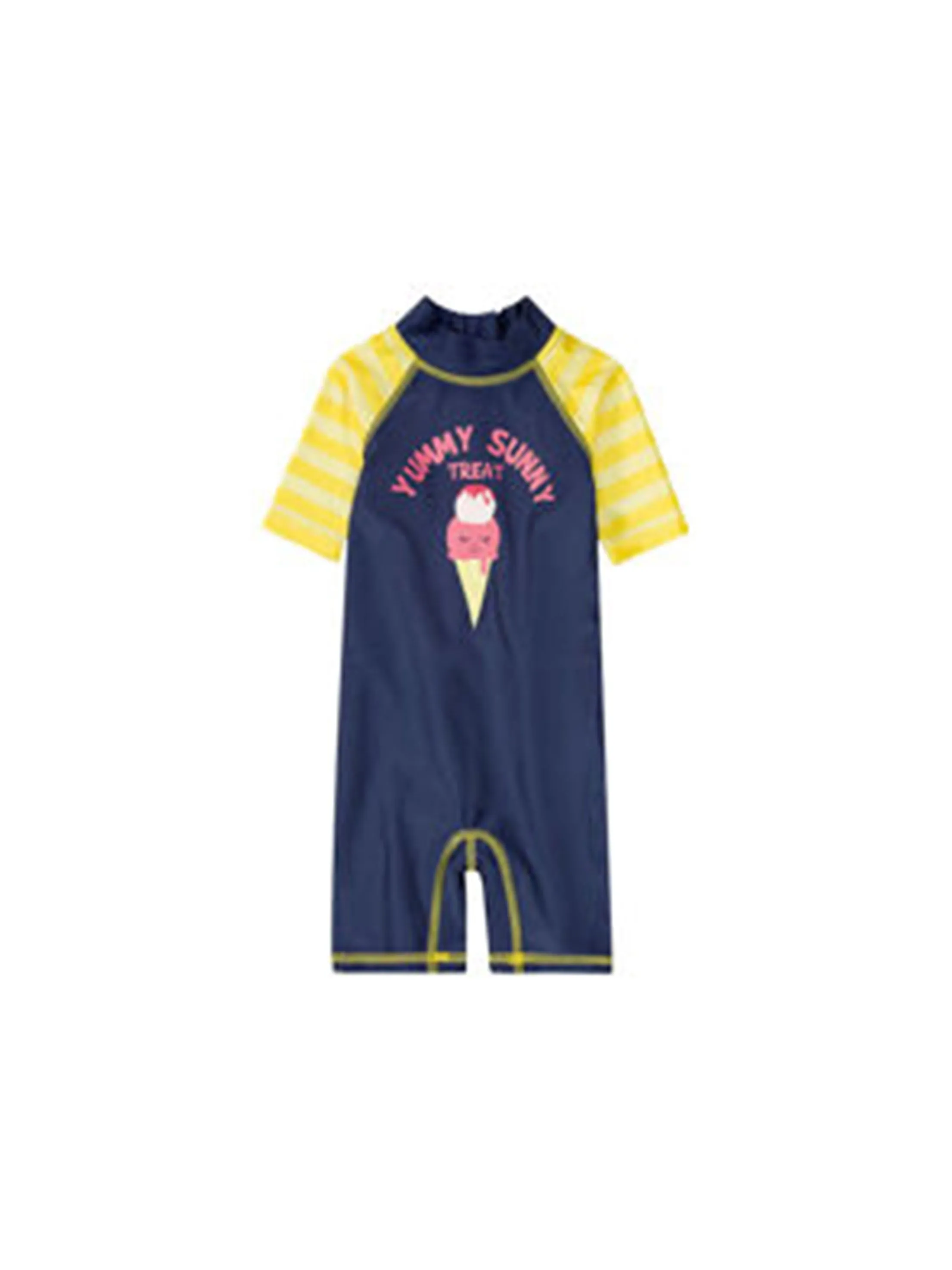 Kid's Girl Graphic Printed One Piece Swimsuit,Navy
