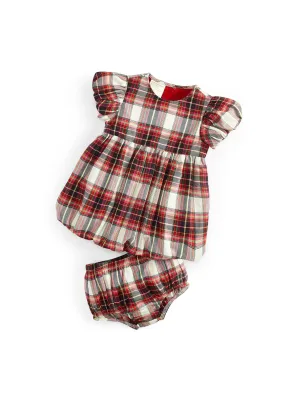 Kids Girl Plaid Dress With Slip,Multi