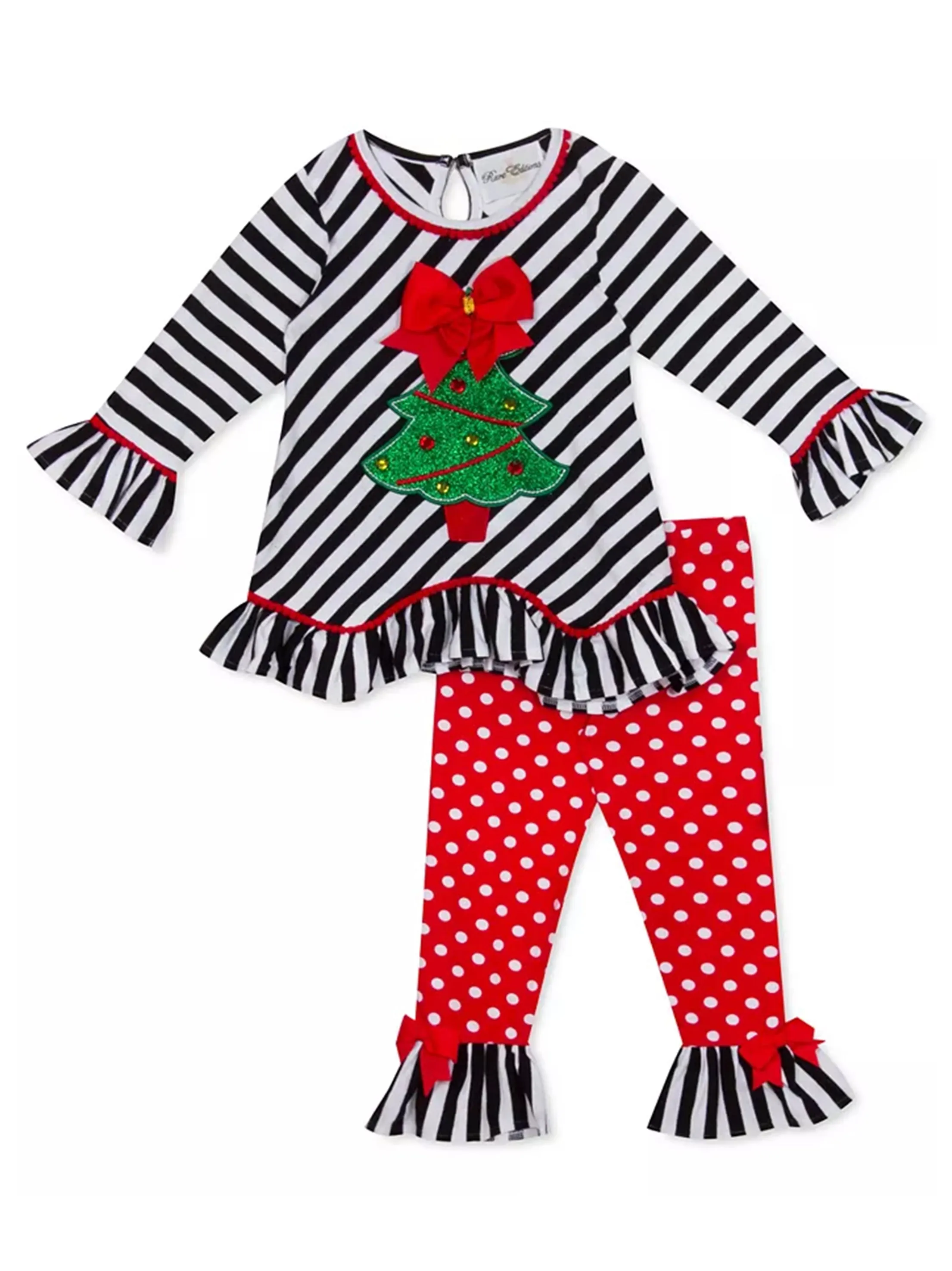 Kids Girl's 2 Pcs Printed Tunic & Leggings Set,Multi