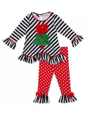Kids Girl's 2 Pcs Printed Tunic & Leggings Set,Multi