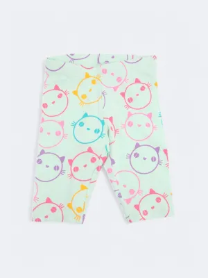 Kid's Girl's Graphic Printed Pant,Light Green