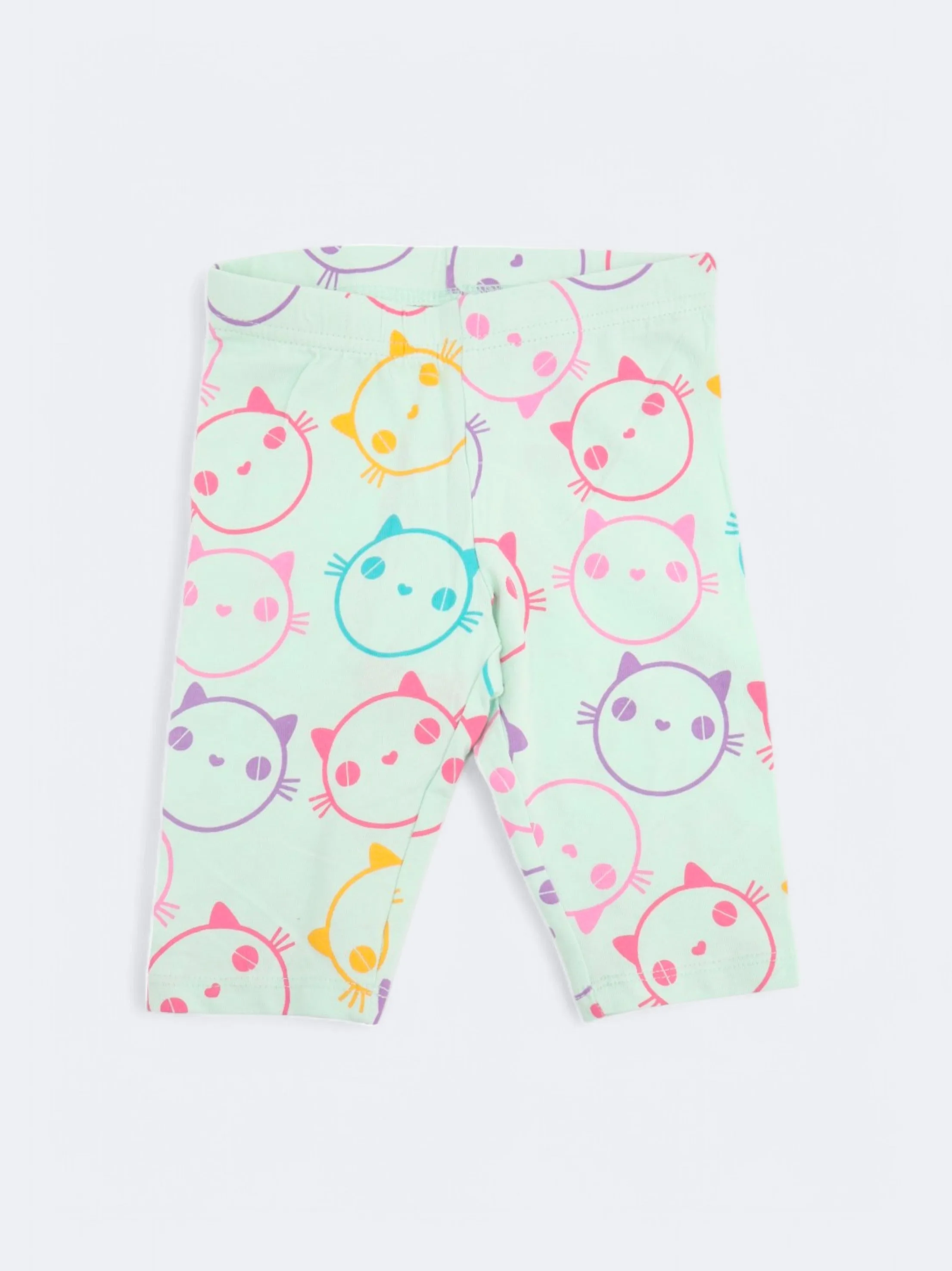 Kid's Girl's Graphic Printed Pant,Light Green