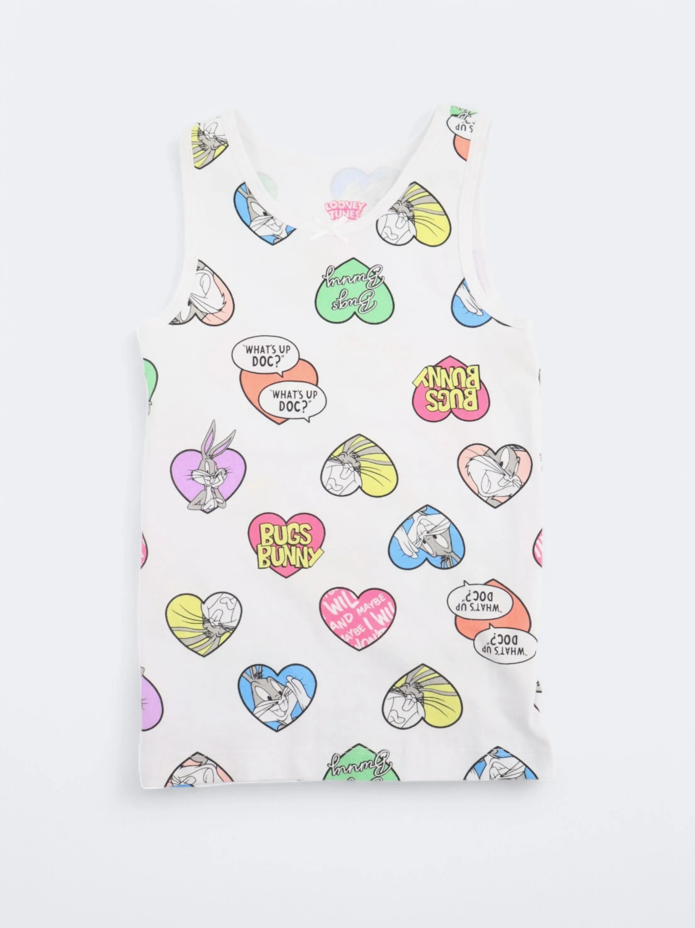 Kid's Girl's Graphic Printed Tank Top,White