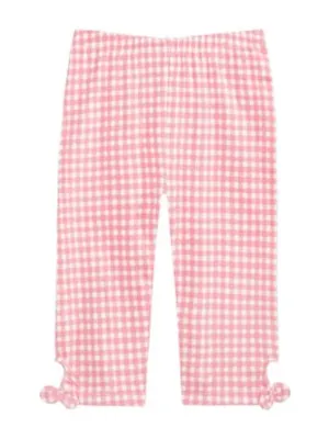 Kids Girl's Plaid Pant,Pink/White