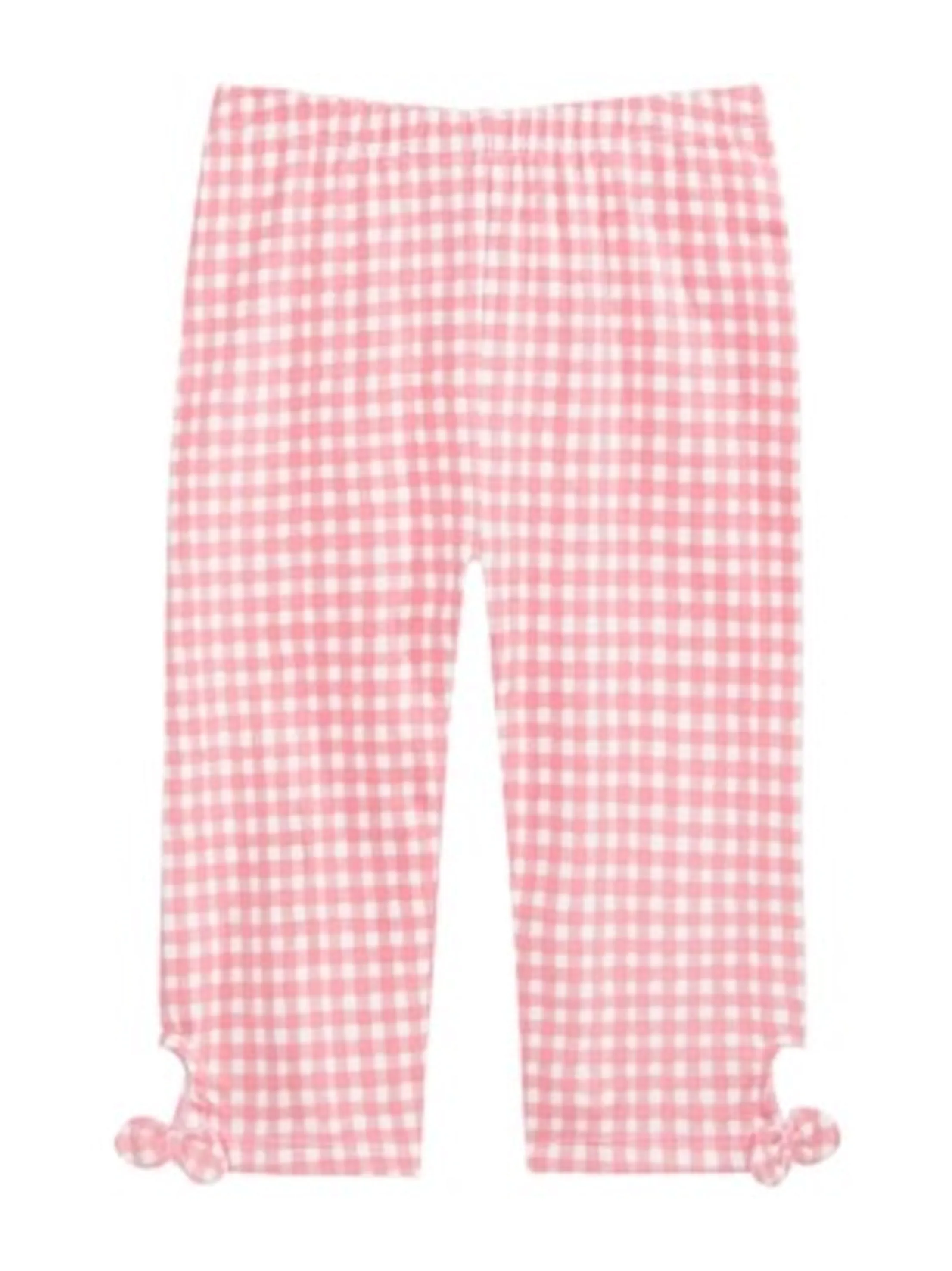Kids Girl's Plaid Pant,Pink/White