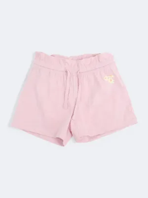Kid's Girl's Plain Shorts,Light Purpel