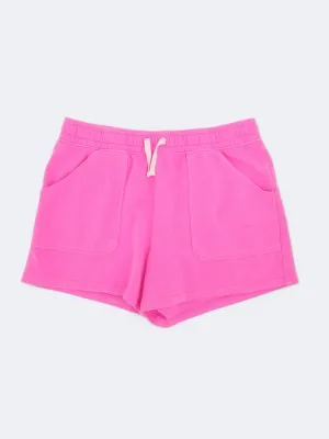 Kids Girl's Plain Shorts,Pink