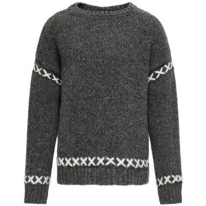 kids ONLY Dark Grey Melange Amanda Life O-Neck Detail Knit Blouse