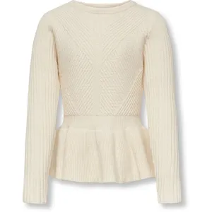 kids only Whitecap Gray Newkatia Peplum Knit Blouse