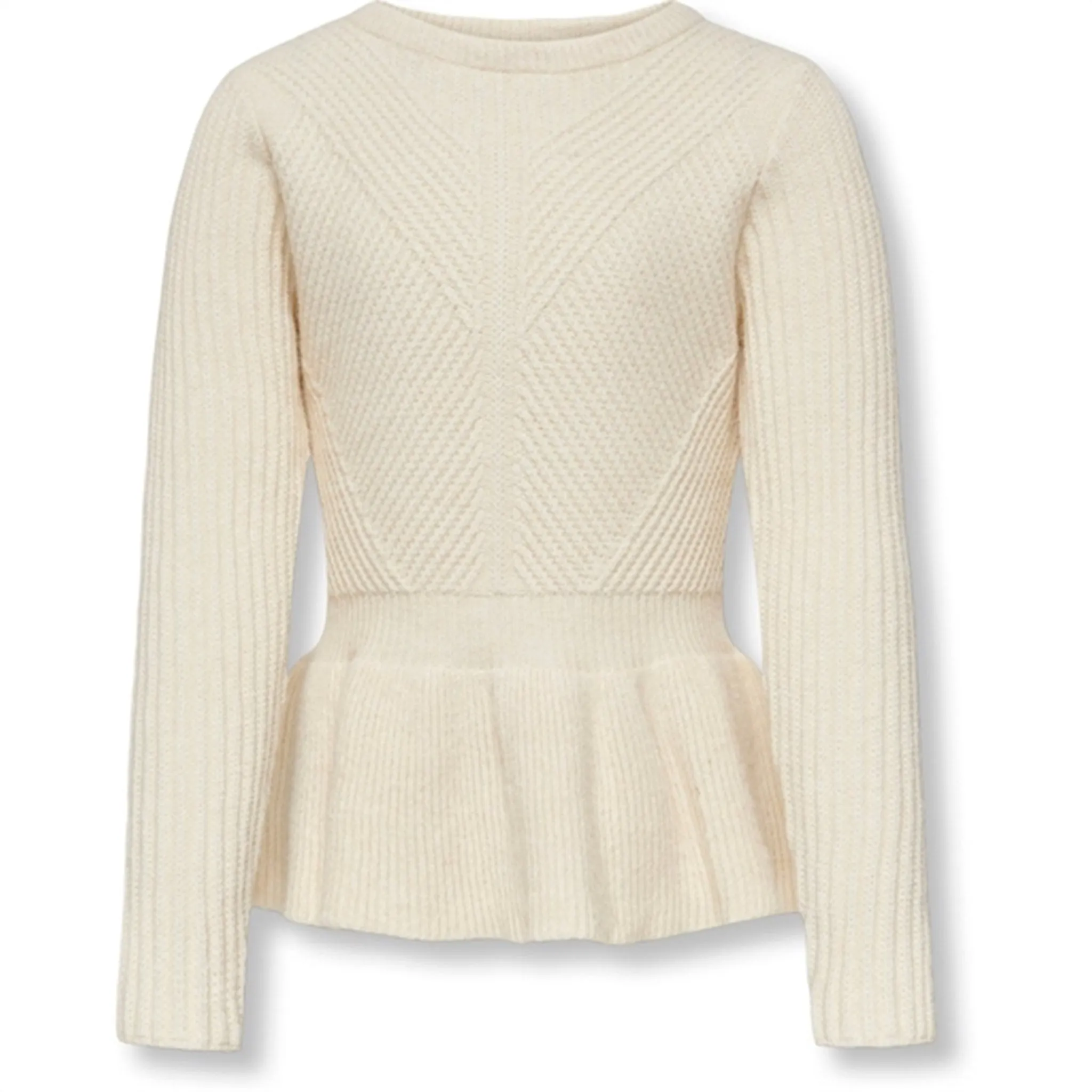 kids only Whitecap Gray Newkatia Peplum Knit Blouse