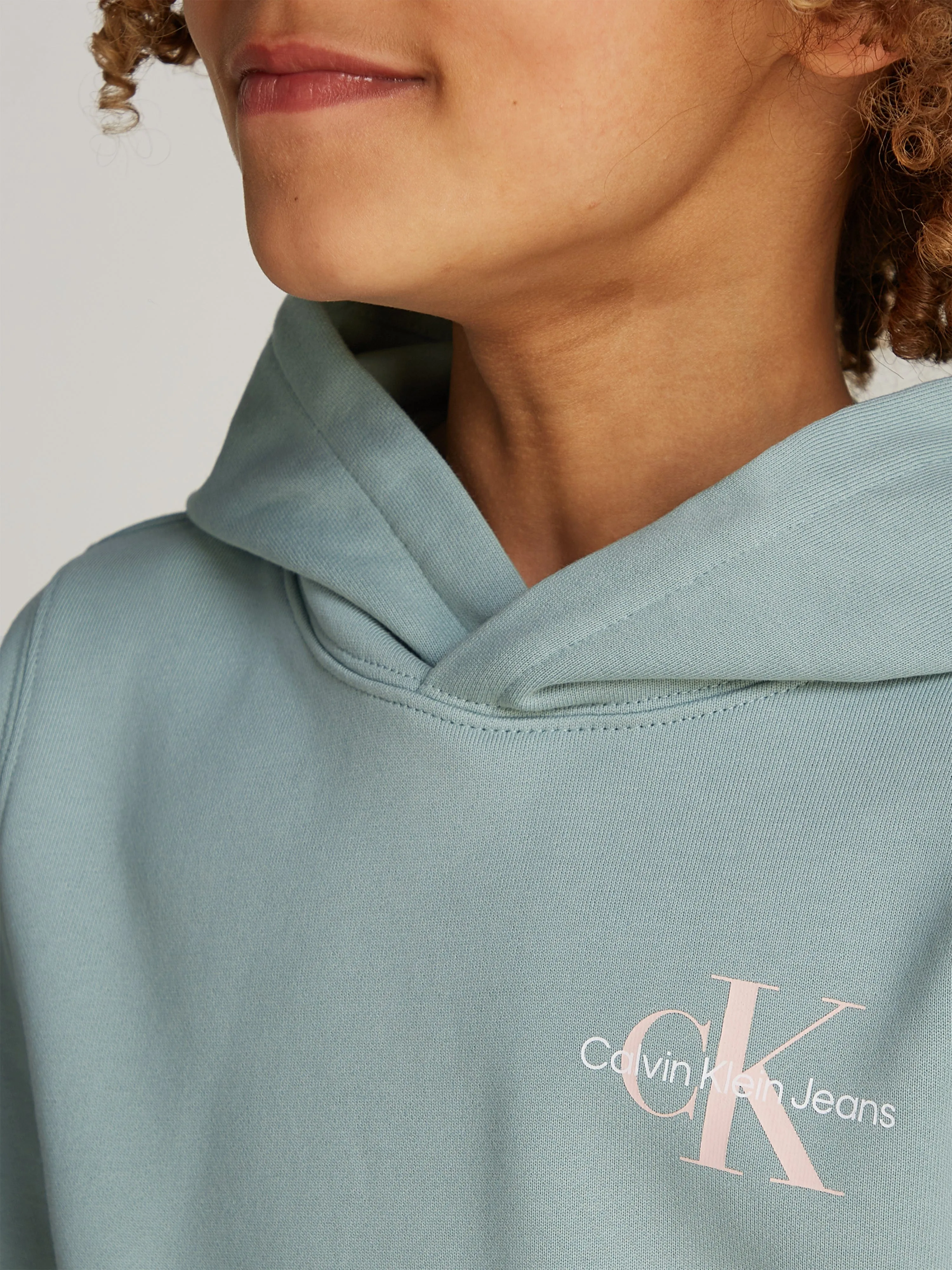 Kids Small Monogram Hoodie in Green