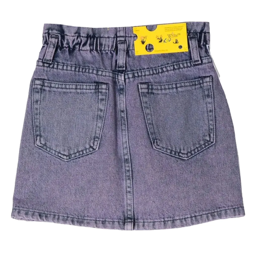 Logo Denim Skirt
