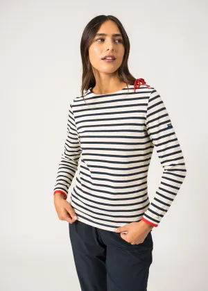Marinire Cavalaire - en coton card (ECRU/MARINE/TULIPE)