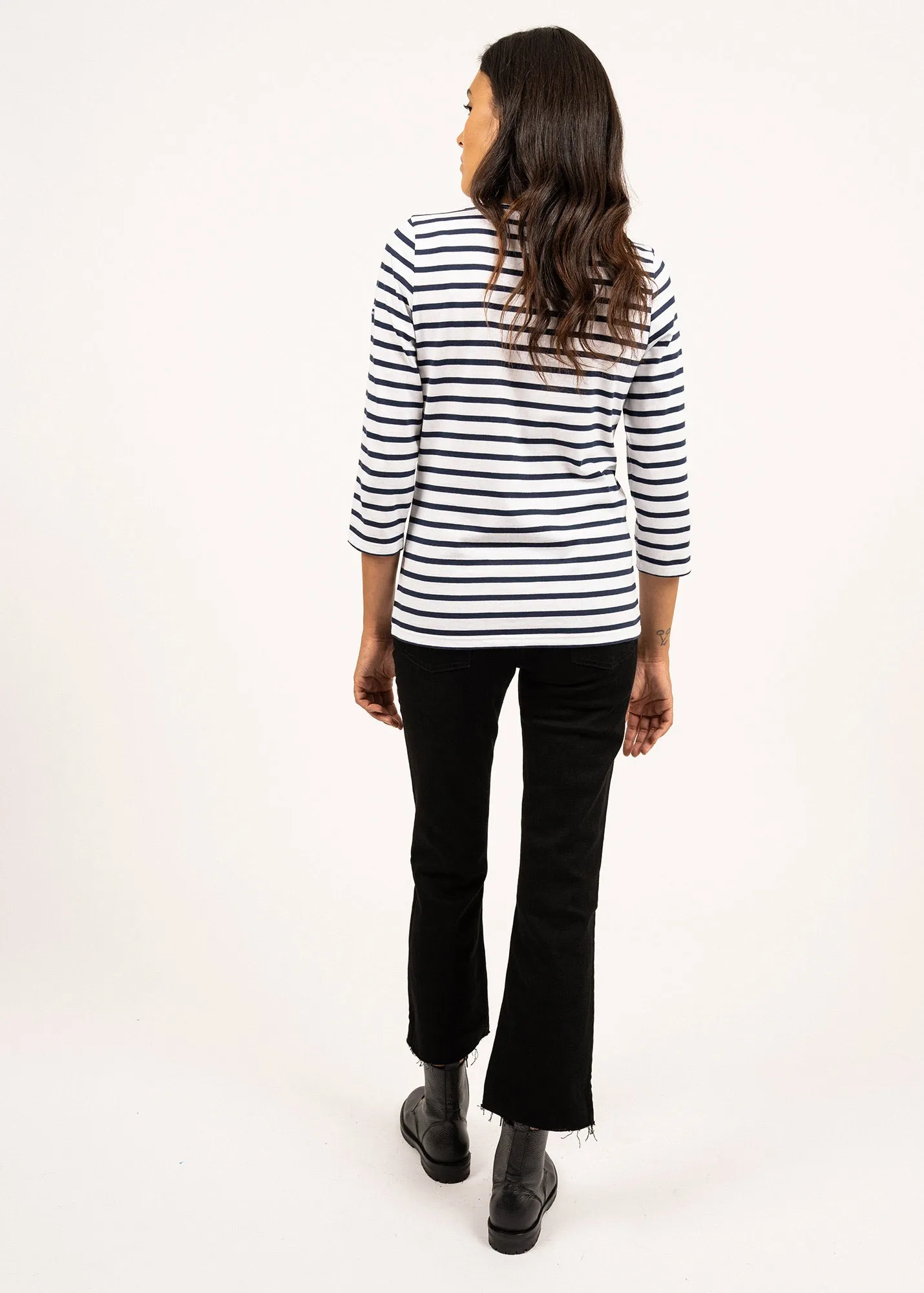 Marinire Galathe - en coton lger (NEIGE/MARINE)