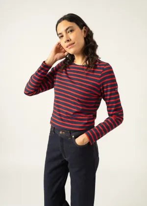Marinire Minquidame - coupe droite, en coton lger (MARINE/TULIPE)
