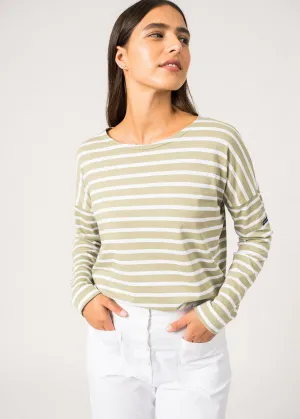 Marinire oversize Minquiers Drop - en coton lger (AMANDIER/NEIGE)