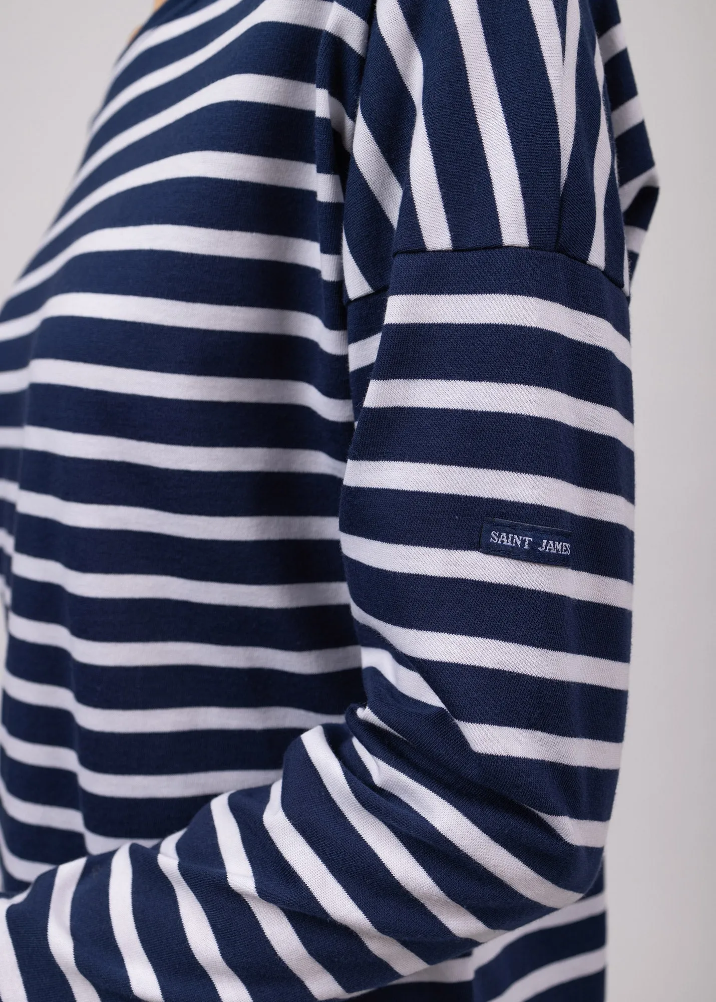Marinire oversize Minquiers Drop - en coton lger (MARINE/NEIGE)