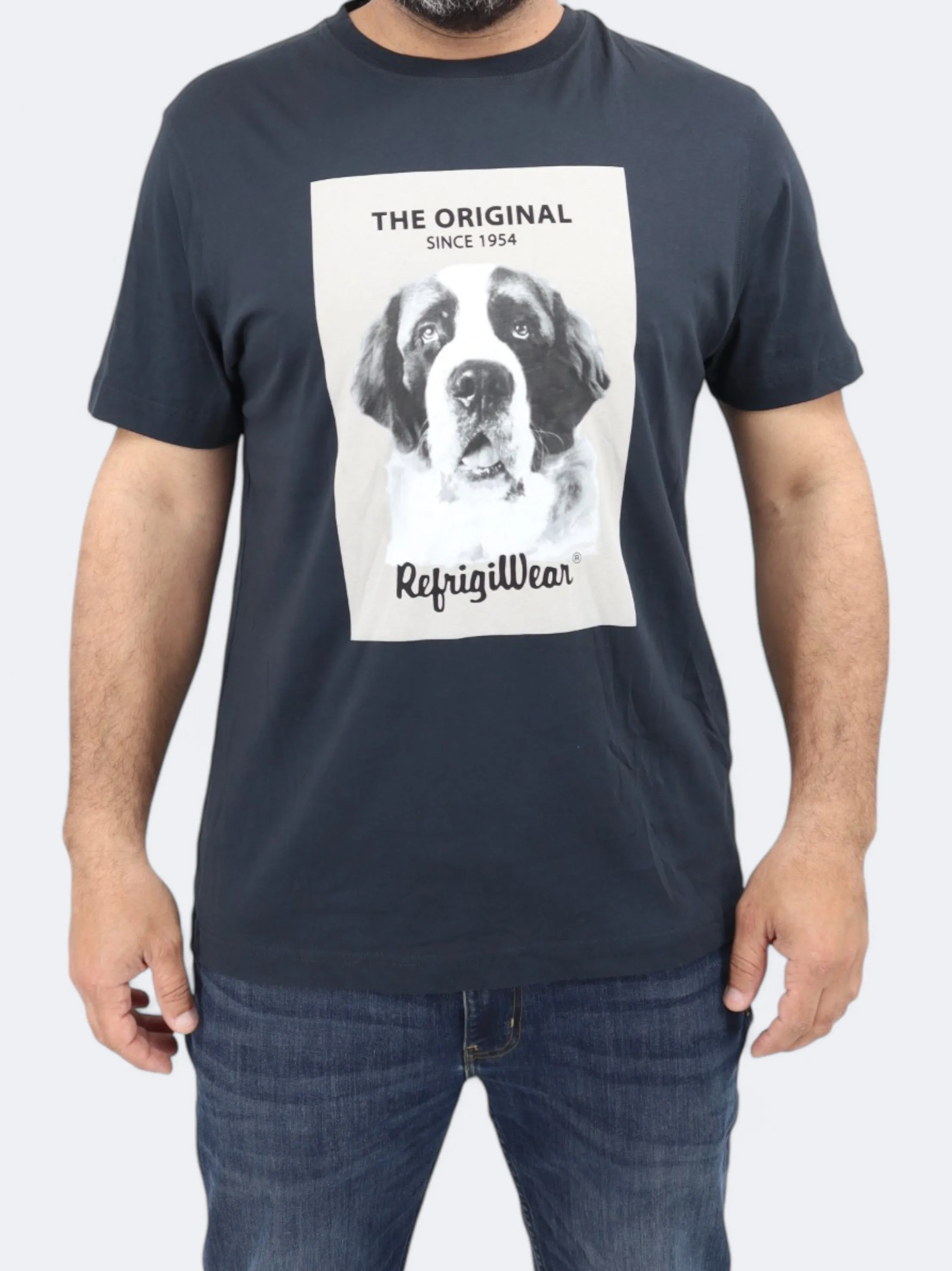 Men's Graphic Printed T-Shirt,Navy