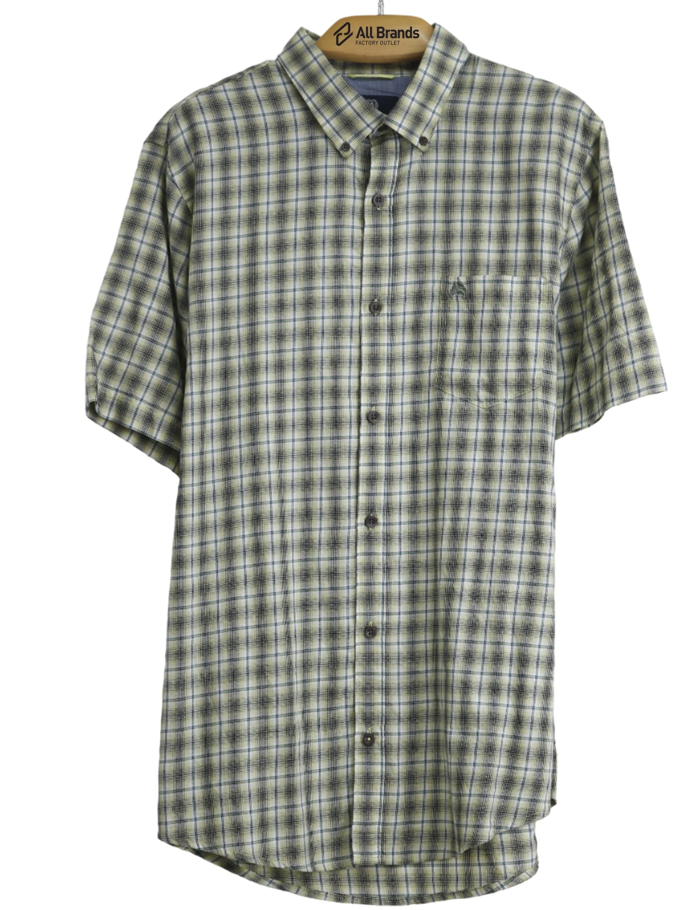 Men's Plaid Chemise,Yellow