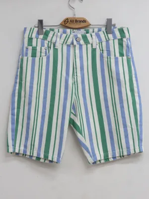 Men's Striped Denim Short,Multi