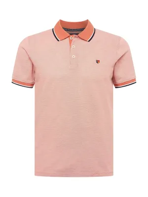 Men's Textured Polo Shirt,Peach
