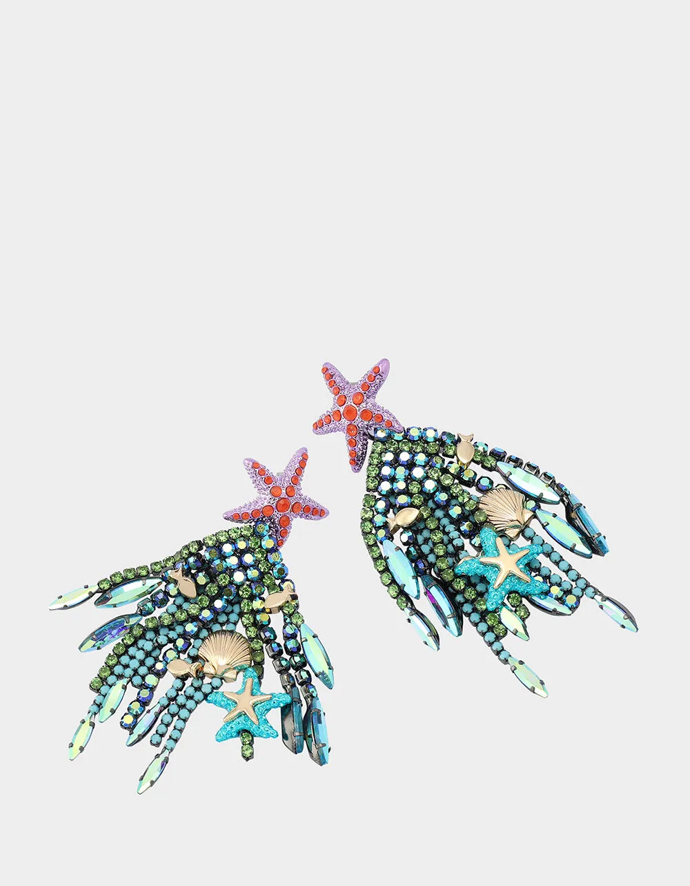 MERMAID JEWELS STARFISH BEAD DROP EARRINGS MULTI Betsey Johnson