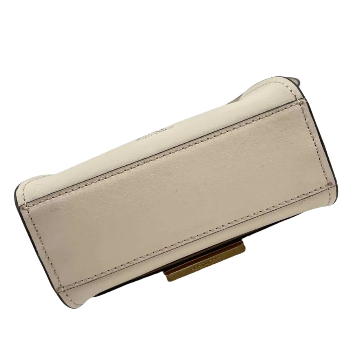 NWT ZAC POSEN Cream Leather EARTHA ICONIC Mini Chain Crossbody Purse w/Laser Cut Floral