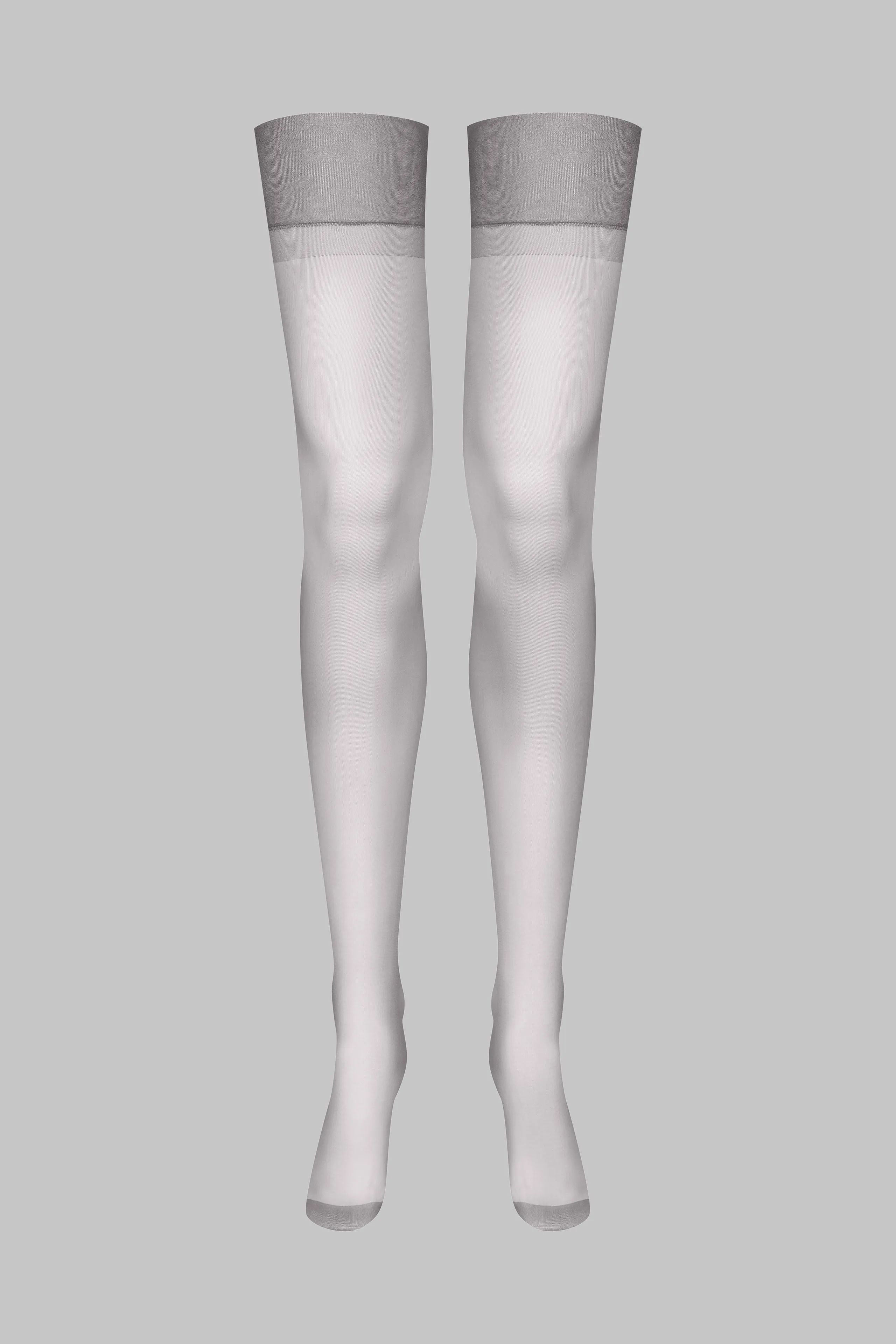 Nylon stockings - 15D - Gray - Les Coquetteries Maison Close
