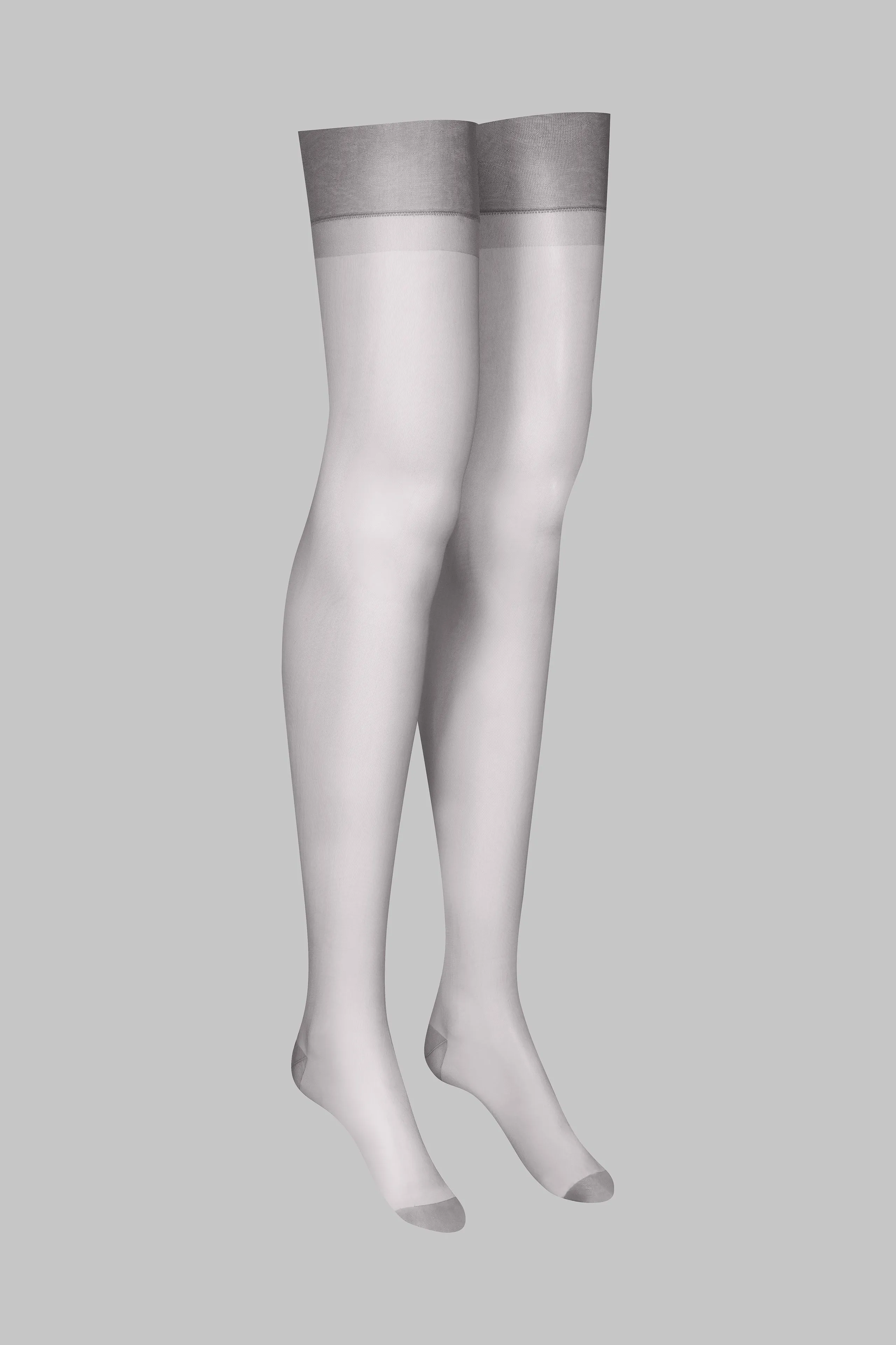 Nylon stockings - 15D - Gray - Les Coquetteries Maison Close