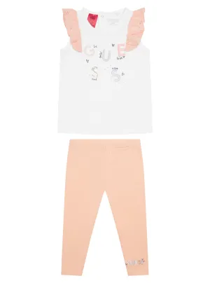Orange Short Sleeve Leggings Set (3-24M) Guess