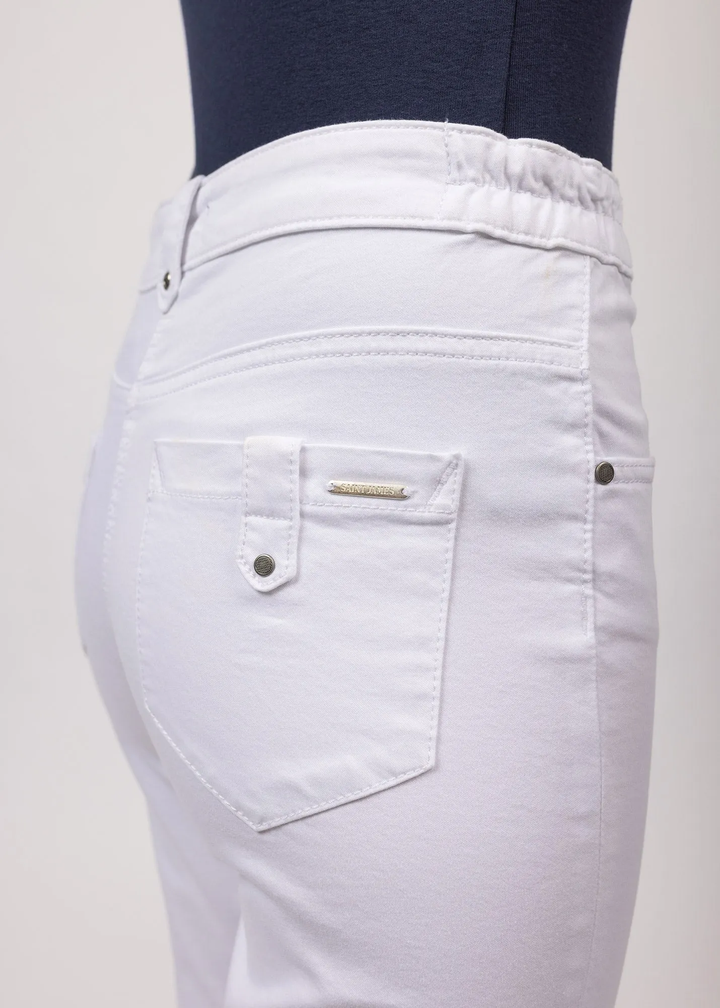 Pantacourt Elodie - en coton (BLANC)
