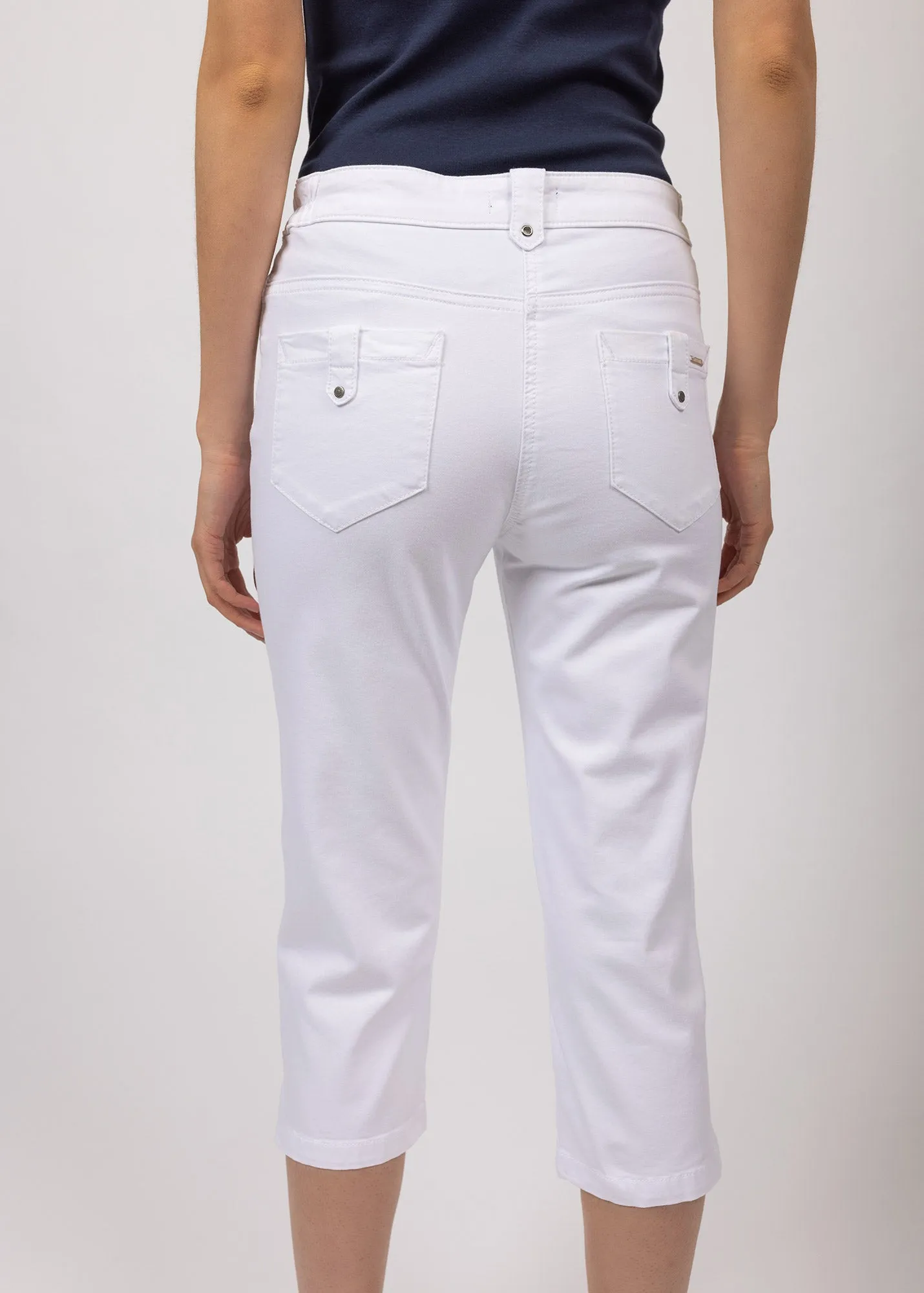 Pantacourt Elodie - en coton (BLANC)