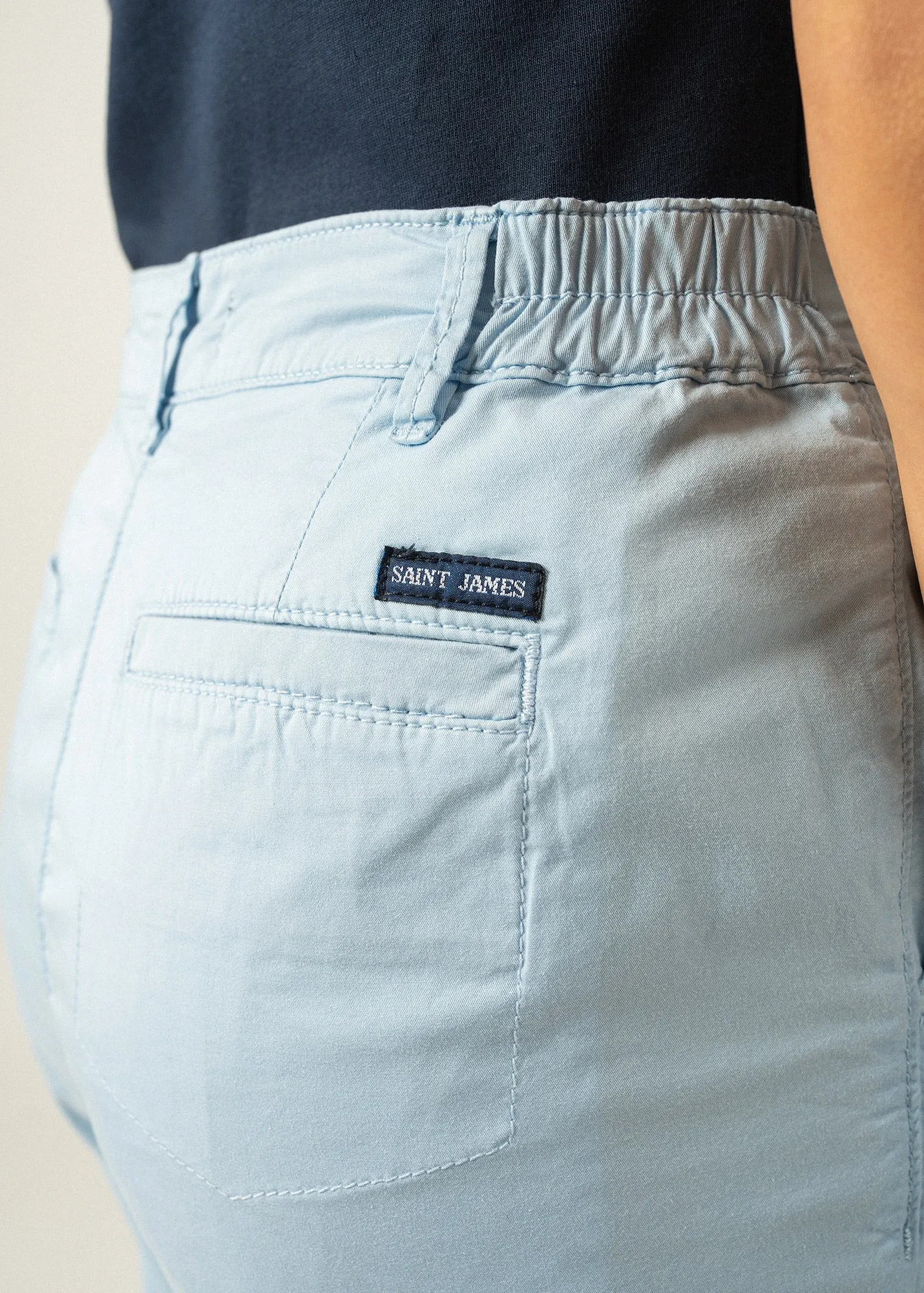 Pantacourt Marinette - en twill de coton (CIEL)