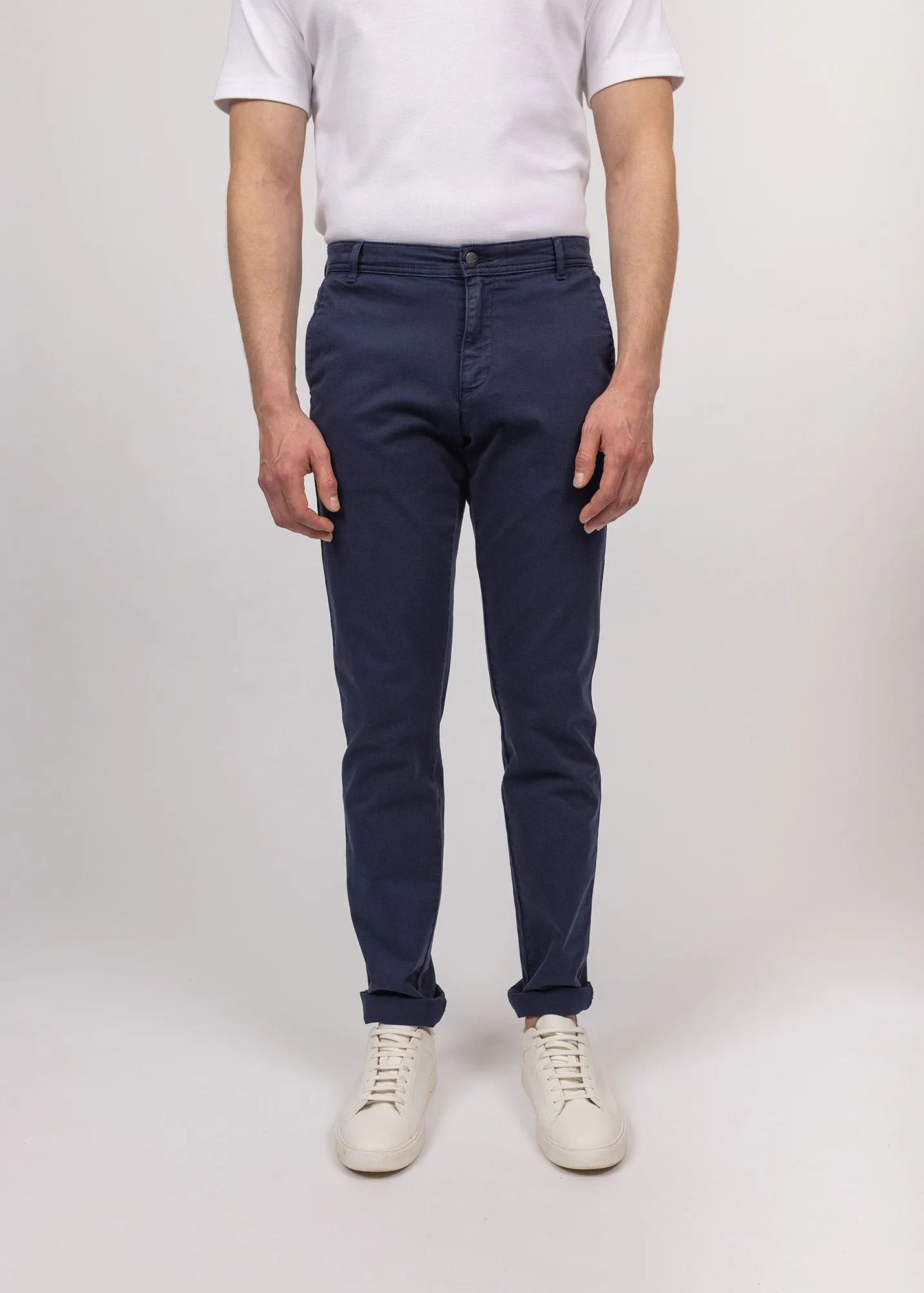 Pantalon chino Voile Et - en coton (MARINE)