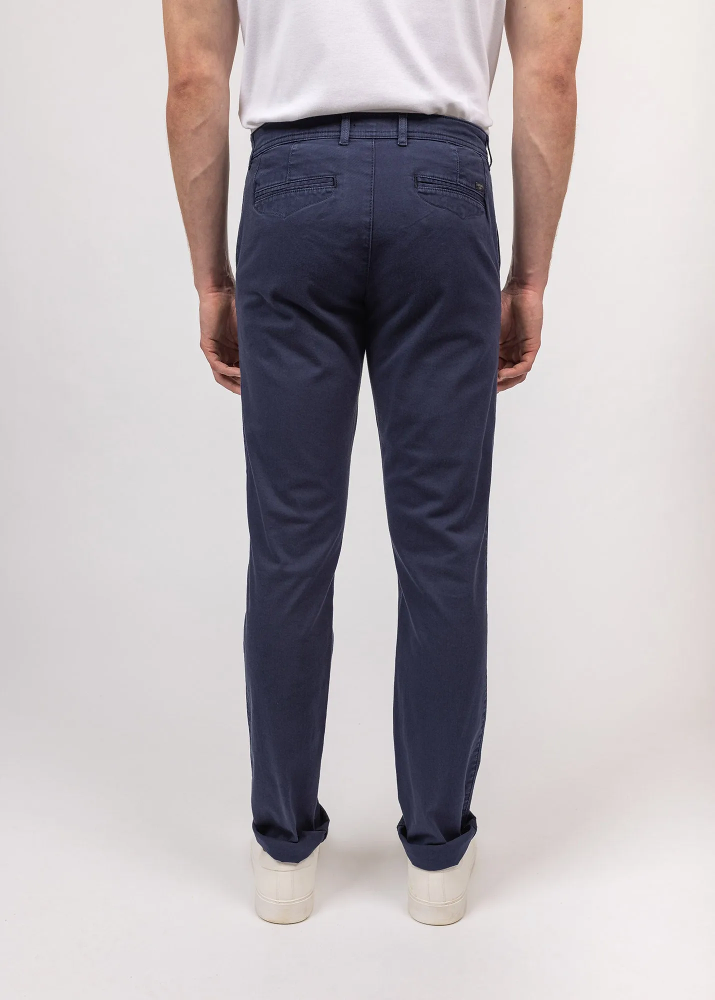 Pantalon chino Voile Et - en coton (MARINE)