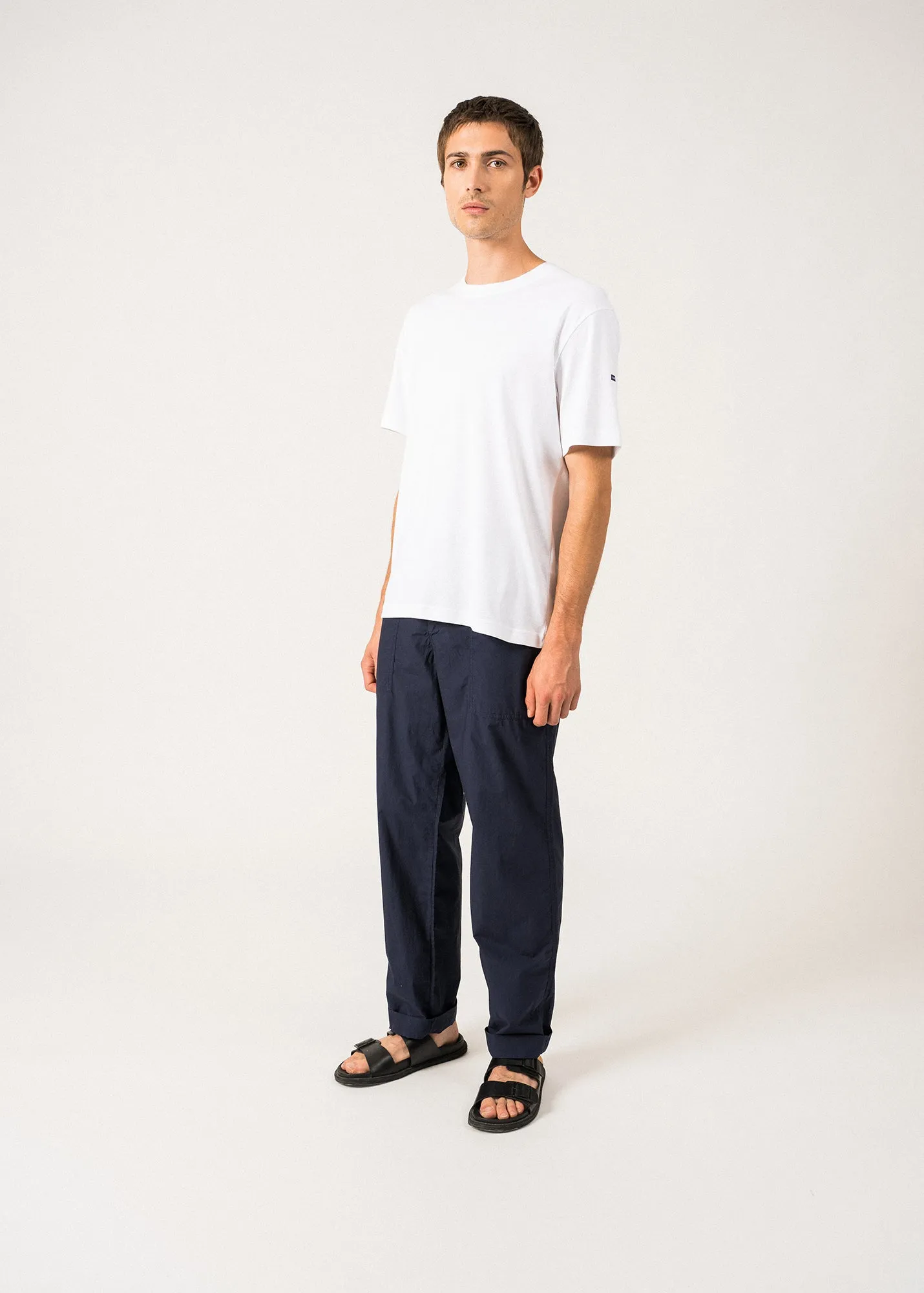 Pantalon droit Sinclair - en toile (MARINE)