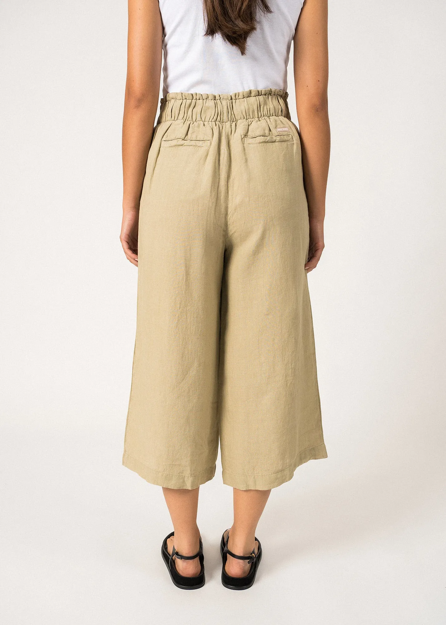 Pantalon large Chlo - en lin (AMANDIER)