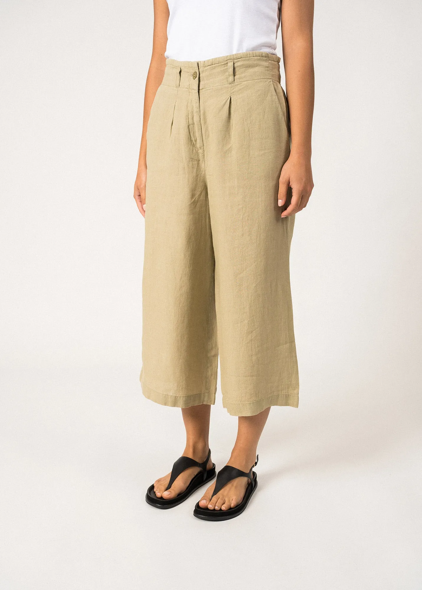 Pantalon large Chlo - en lin (AMANDIER)
