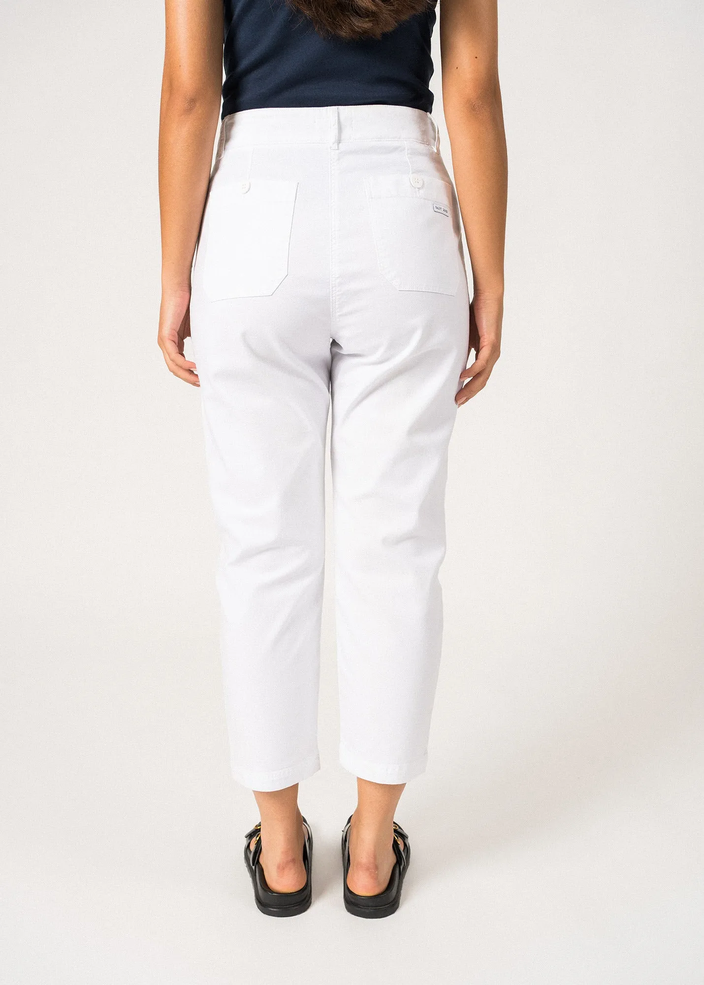 Pantalon mom Salom - en coton (BLANC)
