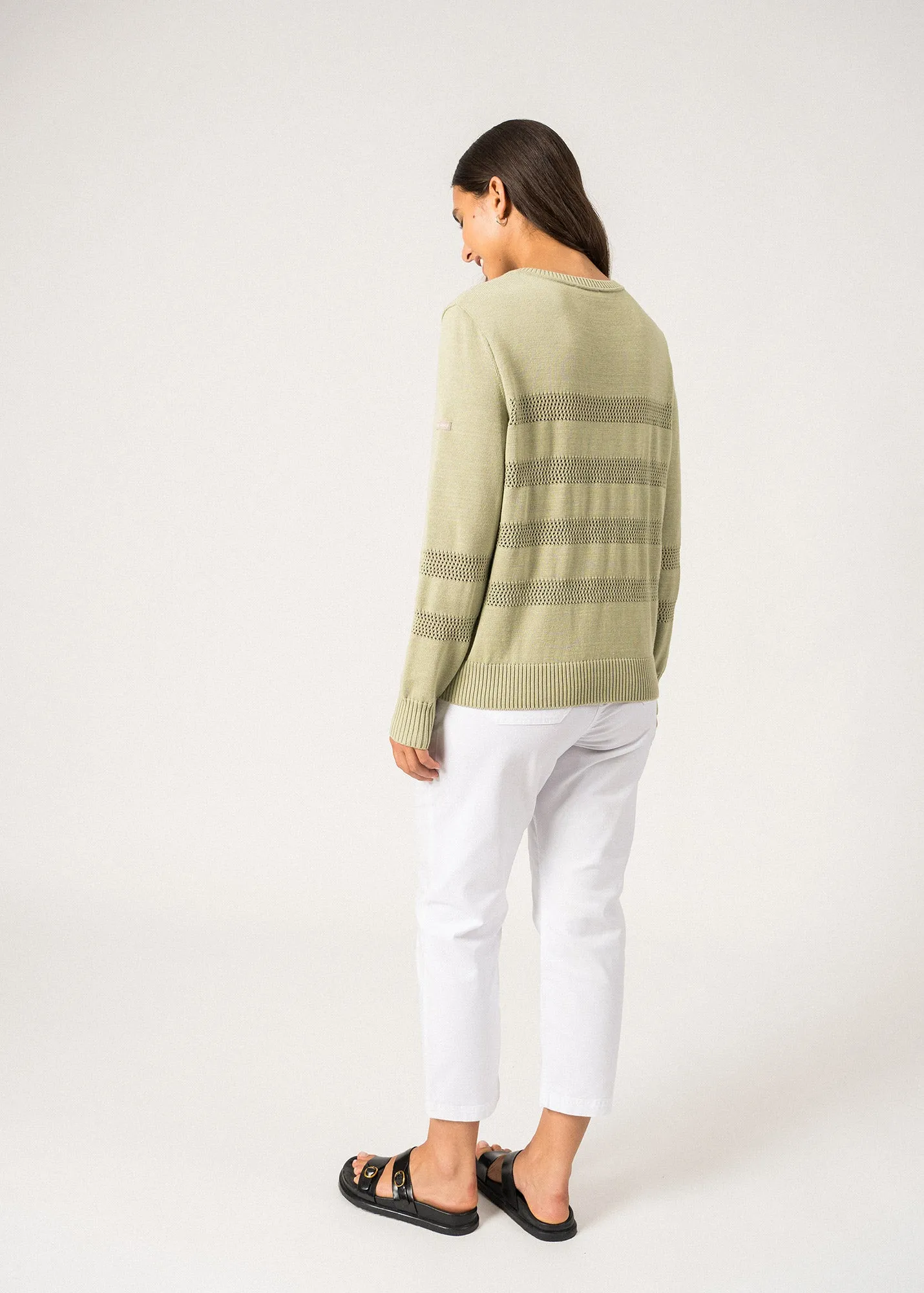 Pull ajour Monaco - en coton (AMANDIER)