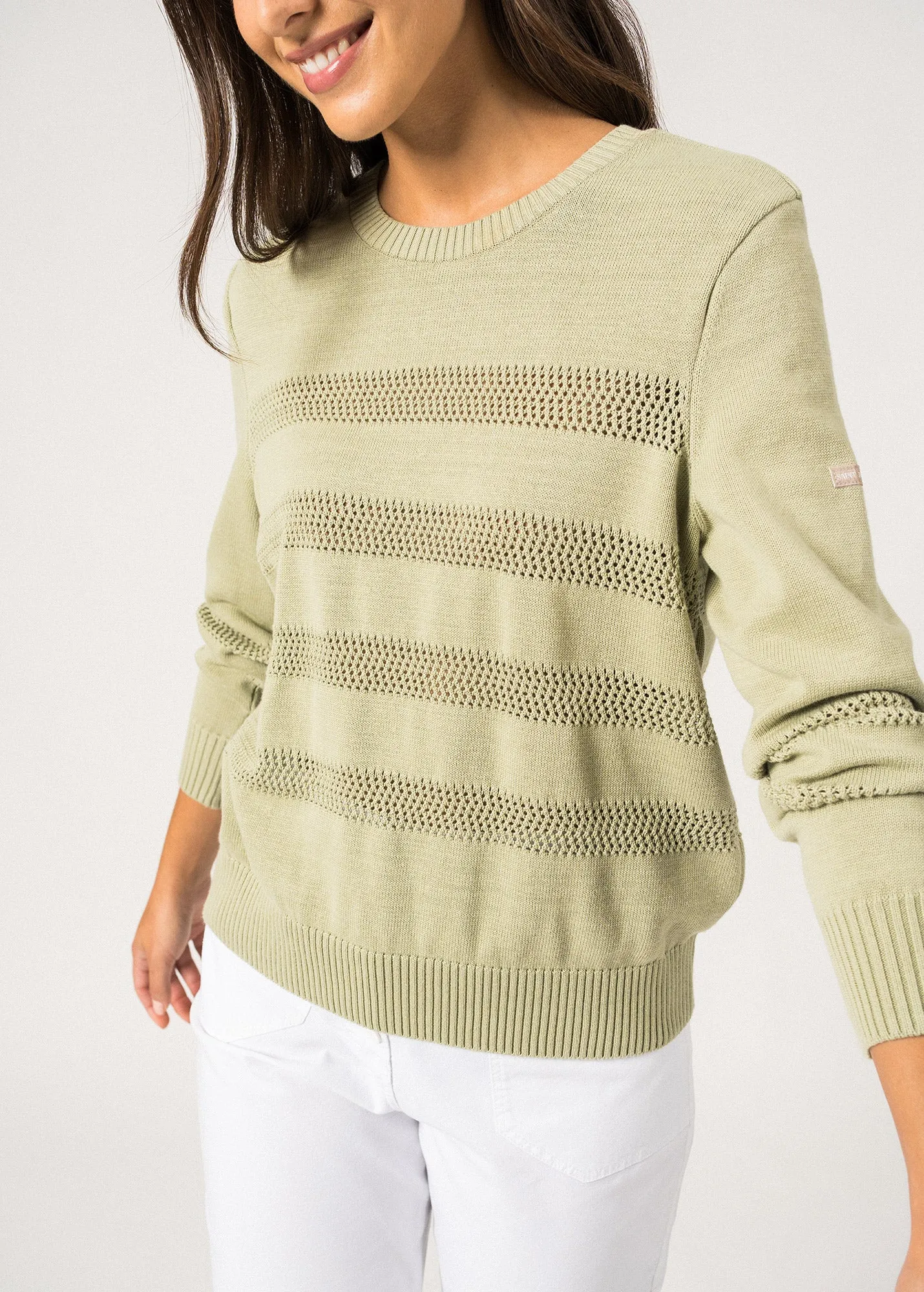Pull ajour Monaco - en coton (AMANDIER)