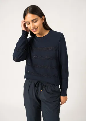 Pull ajour Monaco - en coton (MARINE)