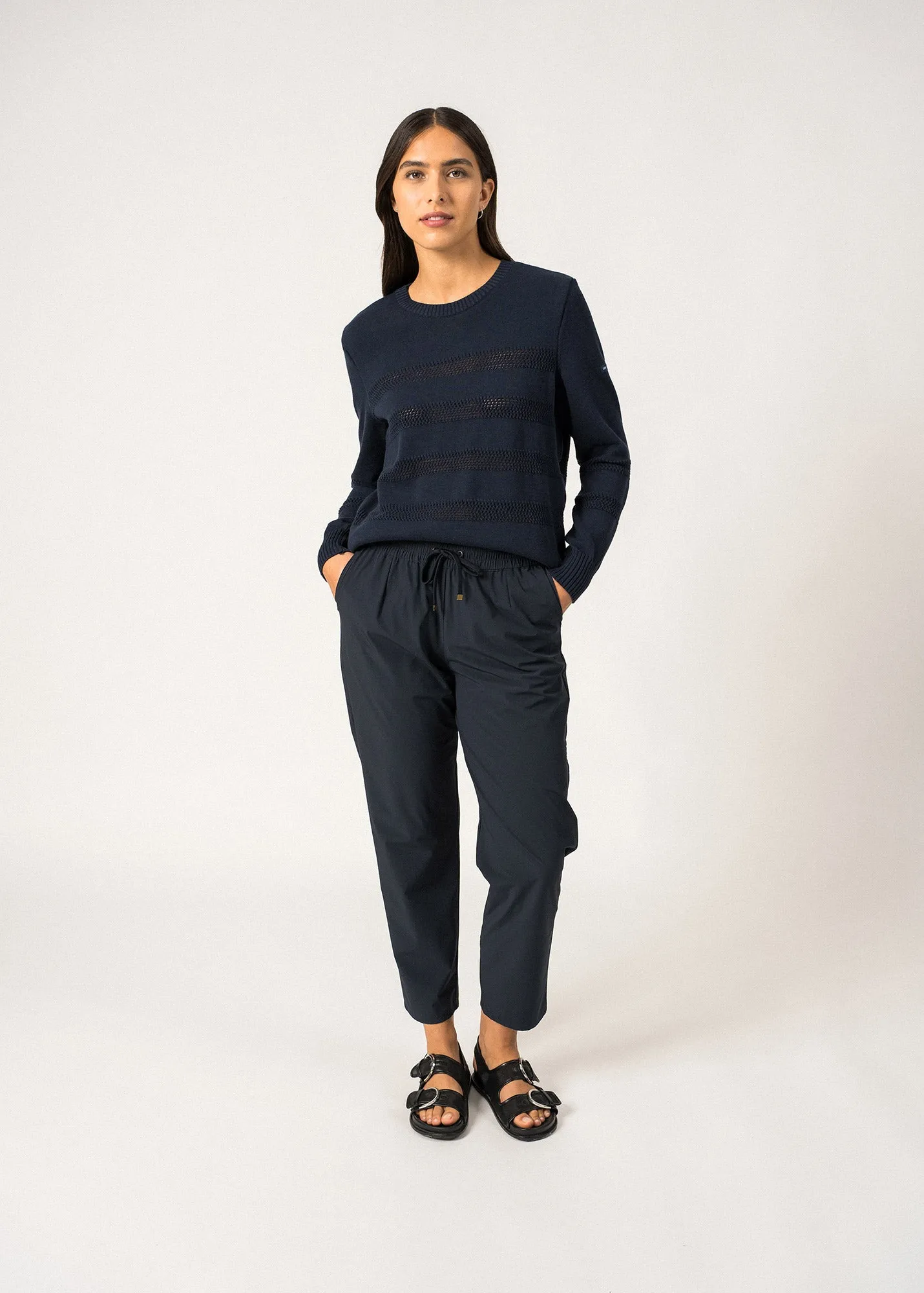 Pull ajour Monaco - en coton (MARINE)