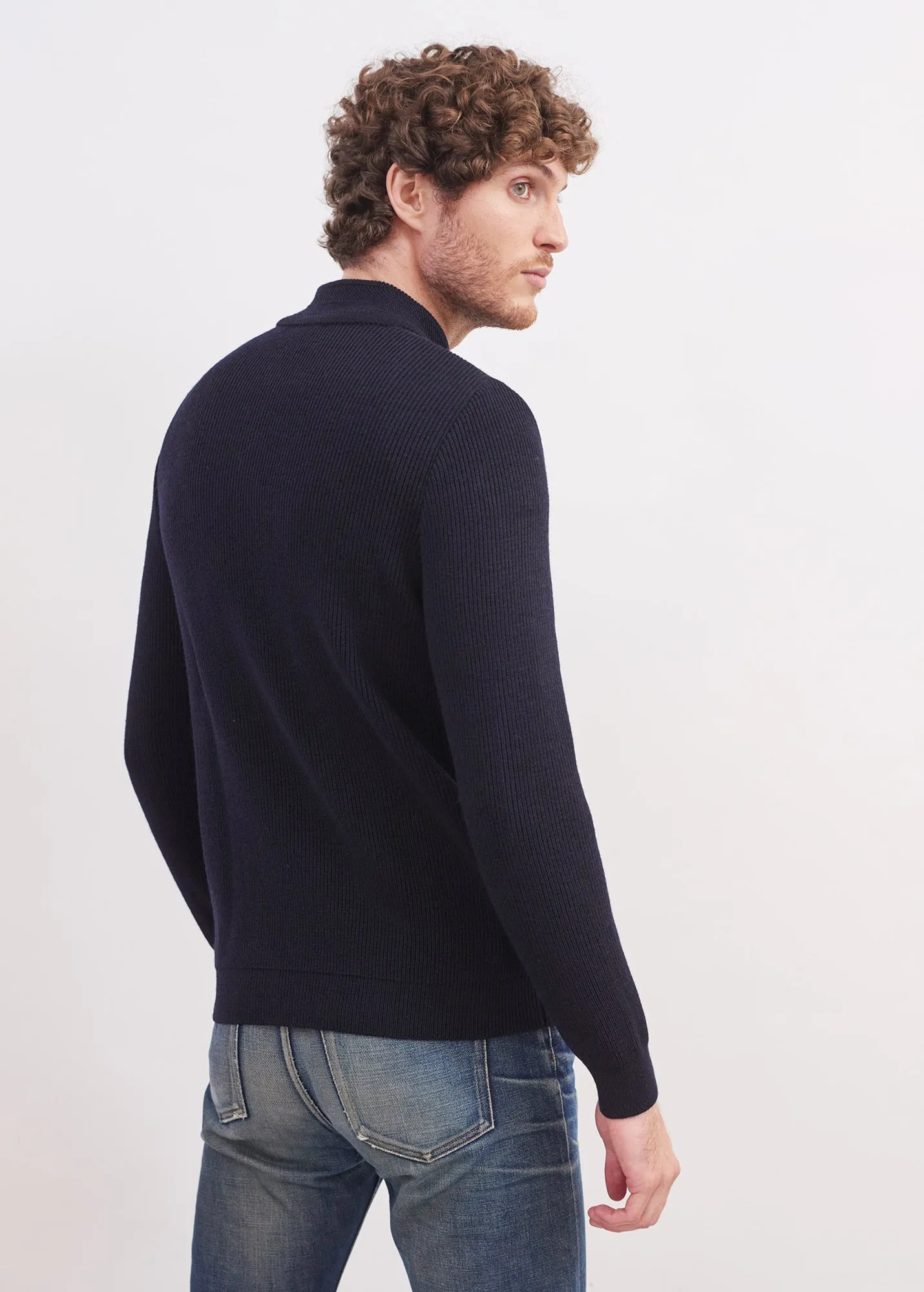 Pull Bourboule - en laine (NAVY)